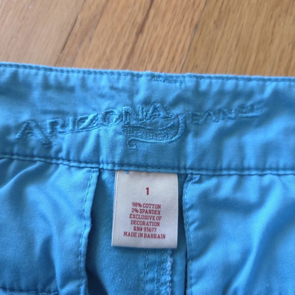 Y2K Arizona Jean Co. Blue Cotton Shorts Low Rise Casual Colorful
